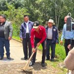 Colocación de la primera piedra del proyecto de mejoramiento vial en San Lorenzo